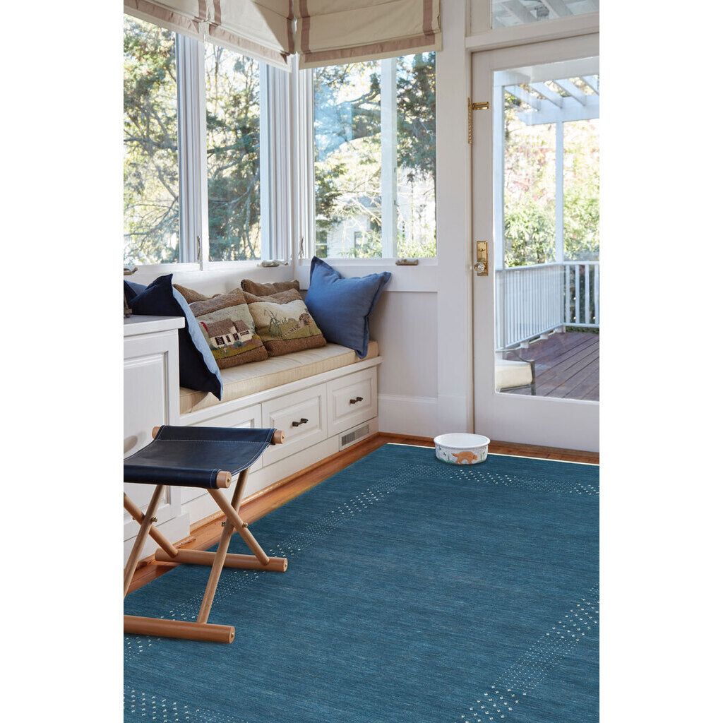 Simply Gabbeh Turquoise Hand Tufted Rug Rectangle image