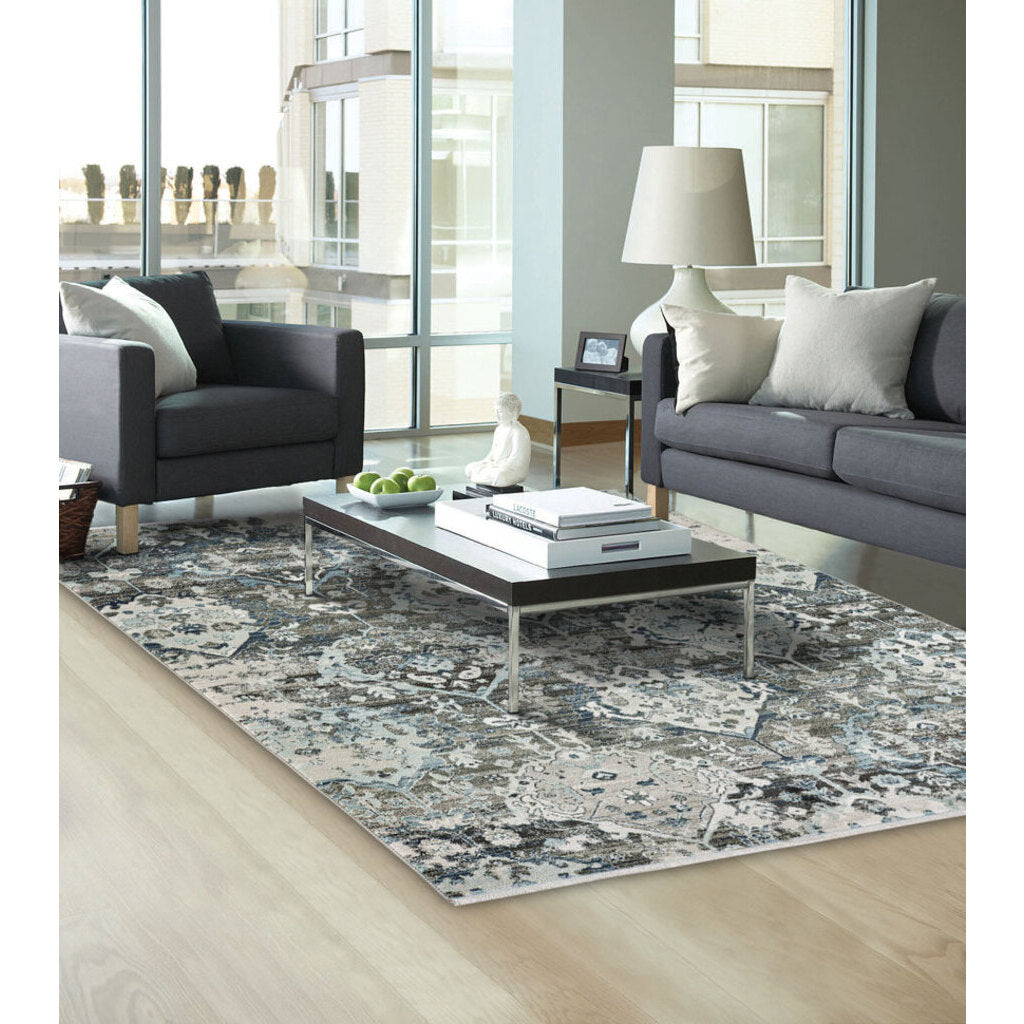 Landis-Isfahan Charcoal Machine Woven Rug Rectangle image