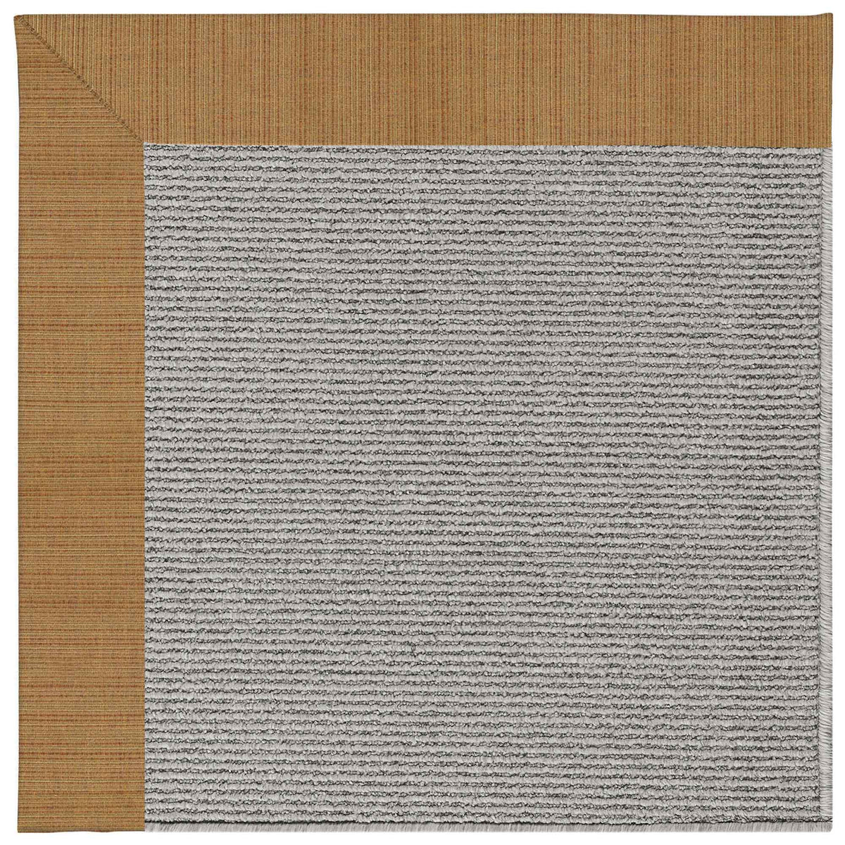 Creative Concepts-Plat Sisal Dupione Caramel Indoor/Outdoor Bordere Rectangle Corner image