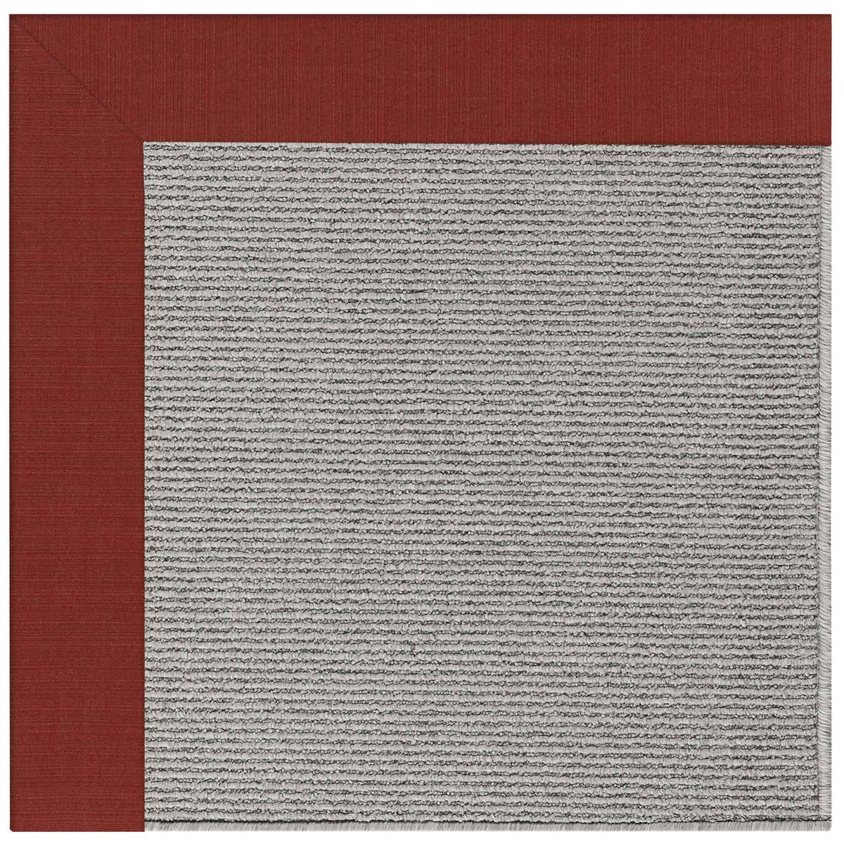 Creative Concepts-Plat Sisal Dupione Henna Indoor/Outdoor Bordere Rectangle Corner image