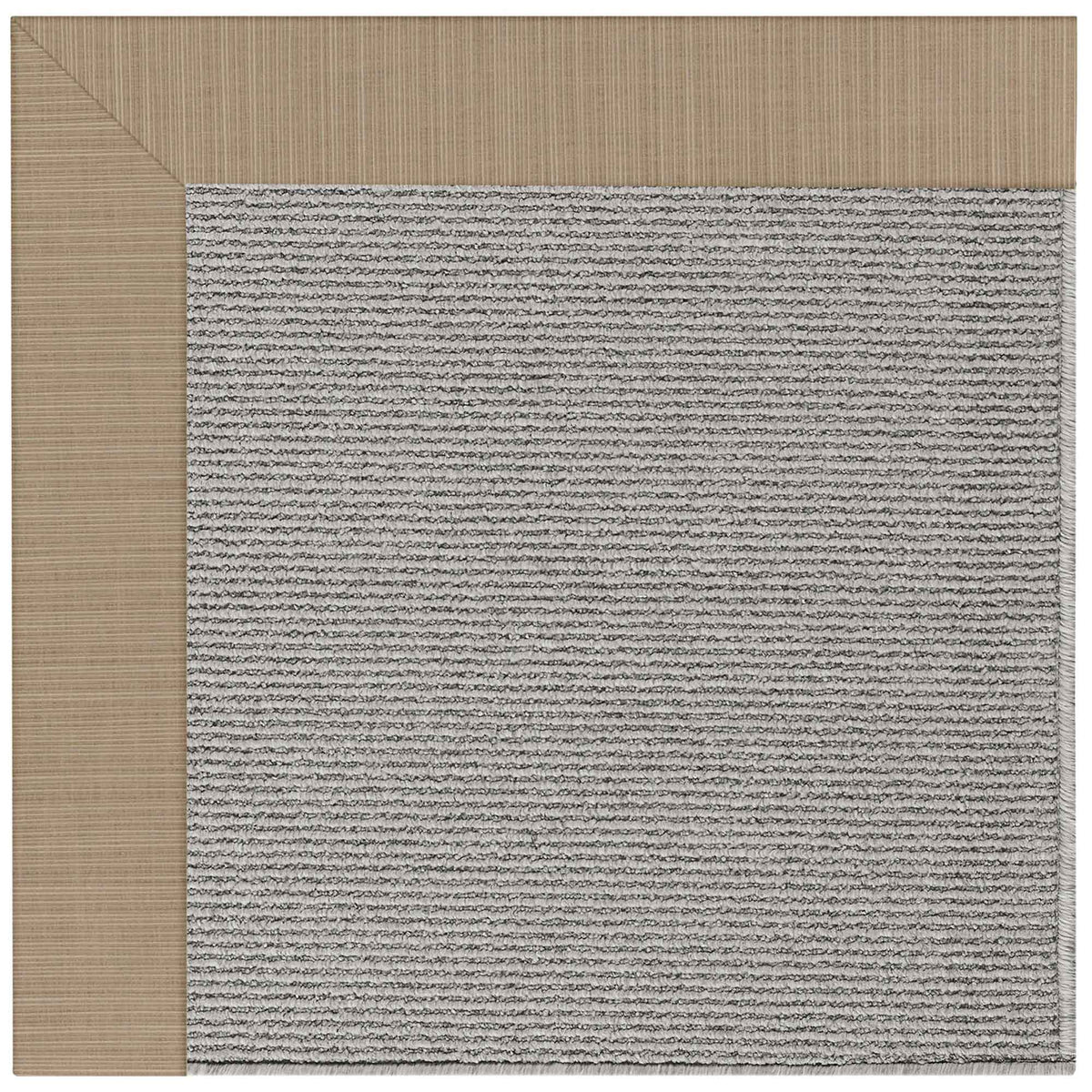 Creative Concepts-Plat Sisal Dupione Sand Indoor/Outdoor Bordere Rectangle Corner image