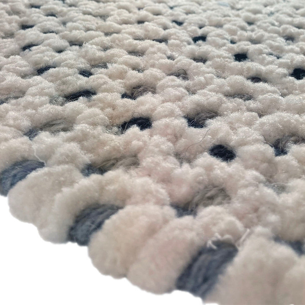 Dramatic Static Foggy Day Braided Rug Round image