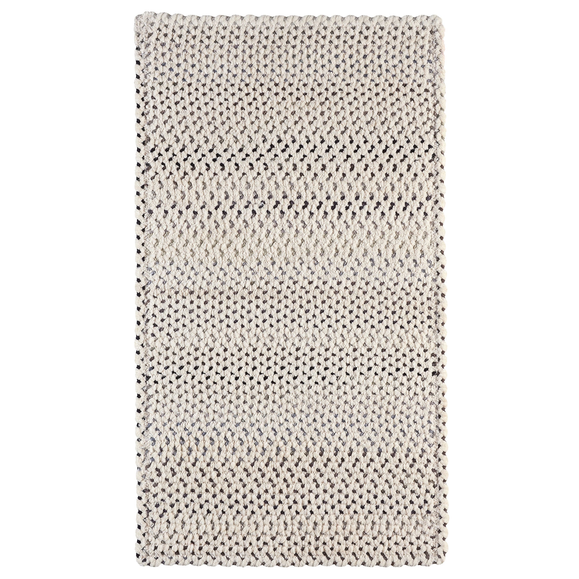 Dramatic Static Foggy Day Braided Rug Cross Sewn Rectangle image