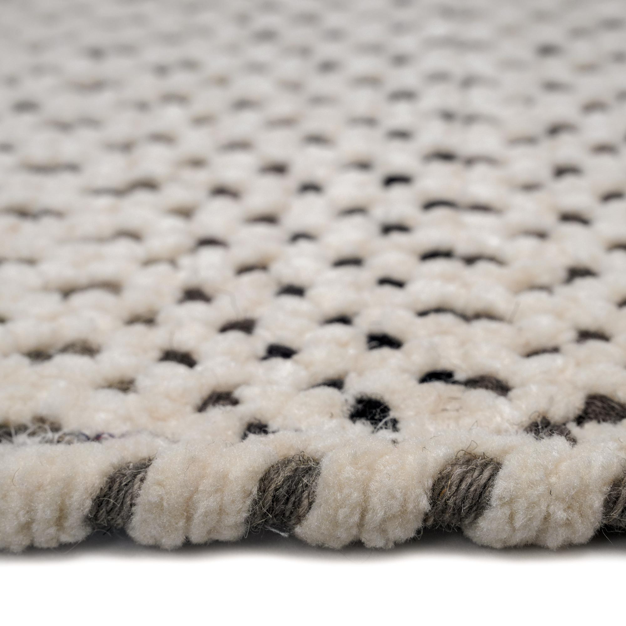 Dramatic Static Foggy Day Braided Rug Cross Sewn Rectangle image