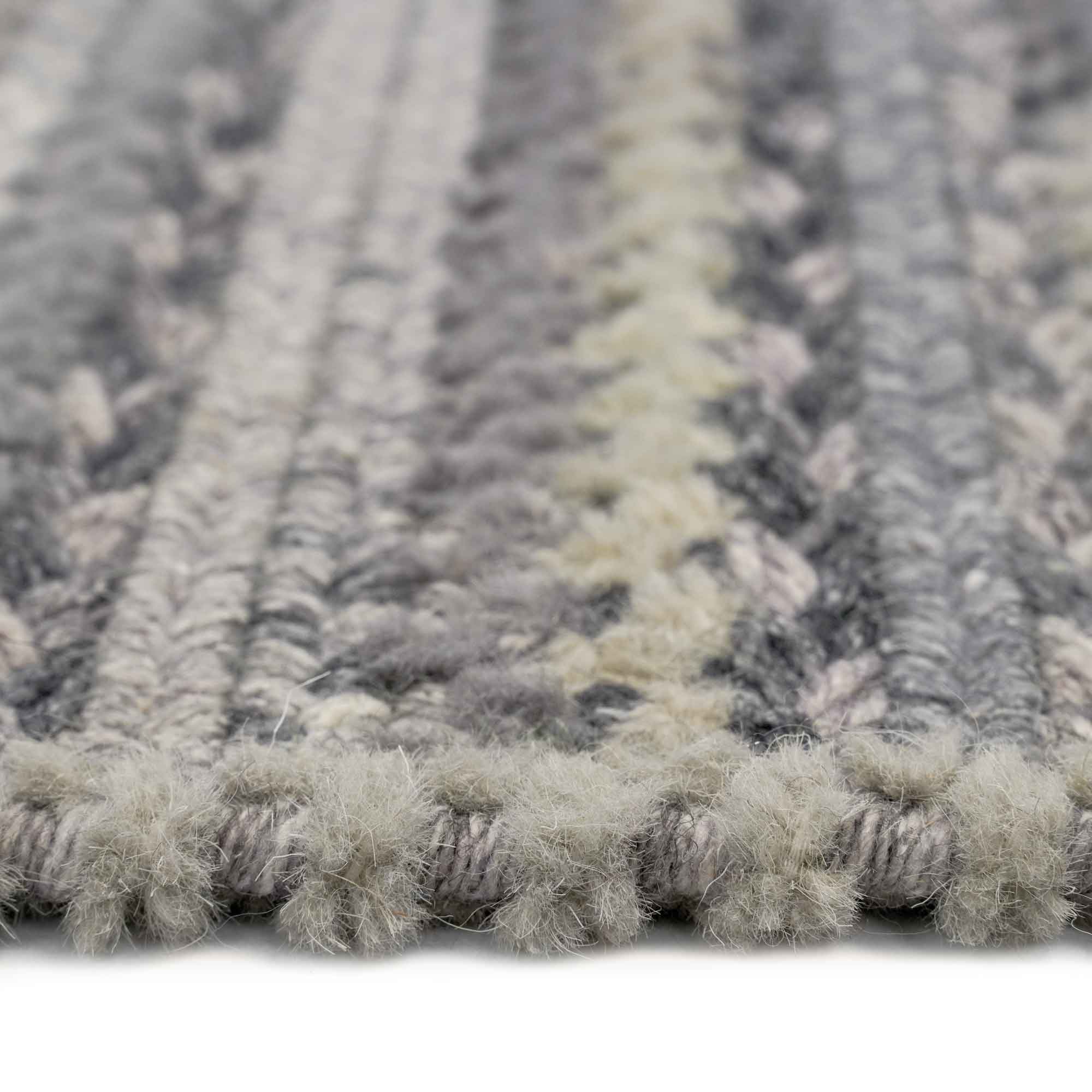 Bayview Granite Braided Rug Vertical Stripe Rectangle image