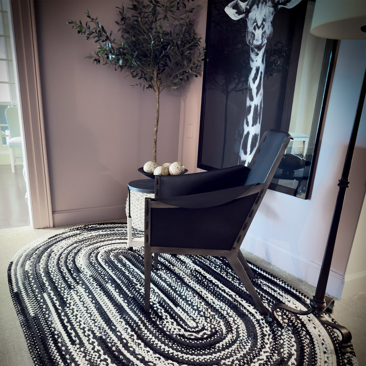 Bayview Peppercorn Braided Rug Oval image