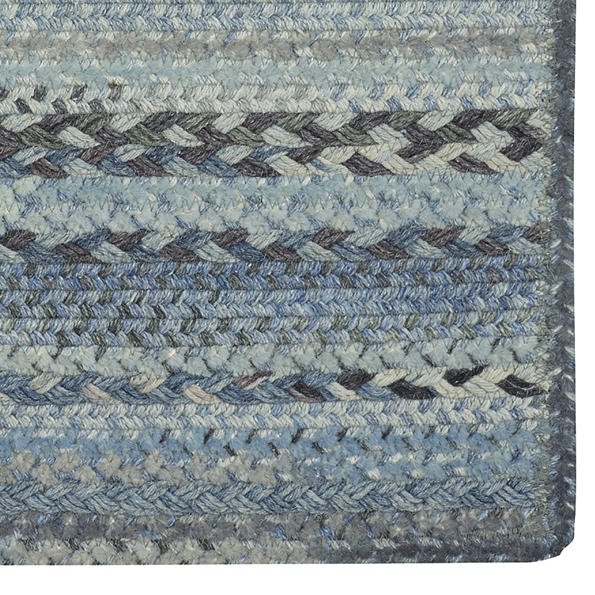 Bayview Slate Braided Rug Cross Sewn Rectangle image