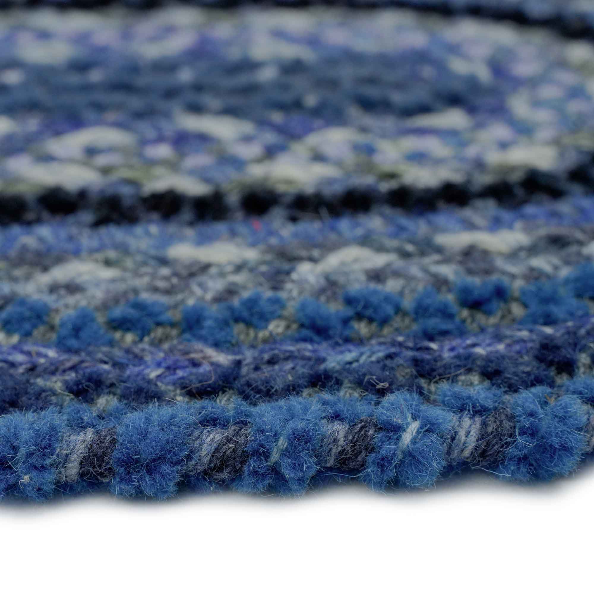 Bayview Twilight Blue Braided Rug Round image