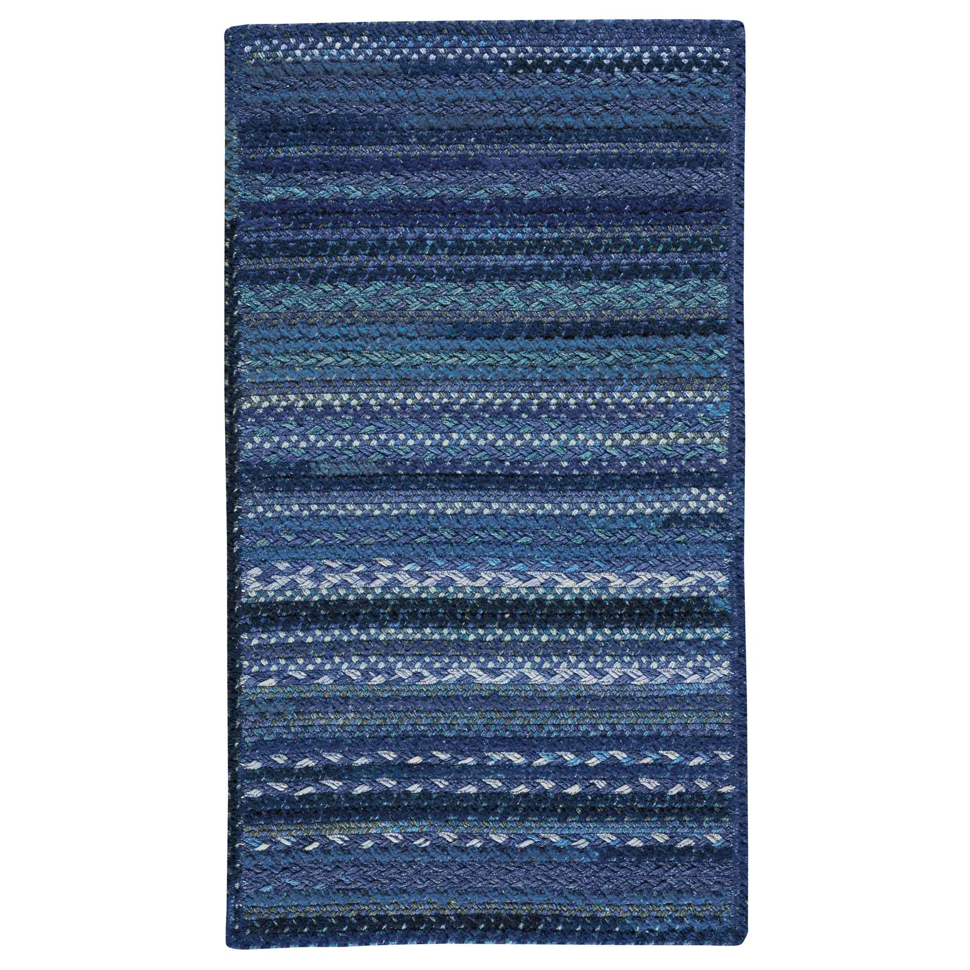 Bayview Twilight Blue Braided Rug Cross Sewn Rectangle image