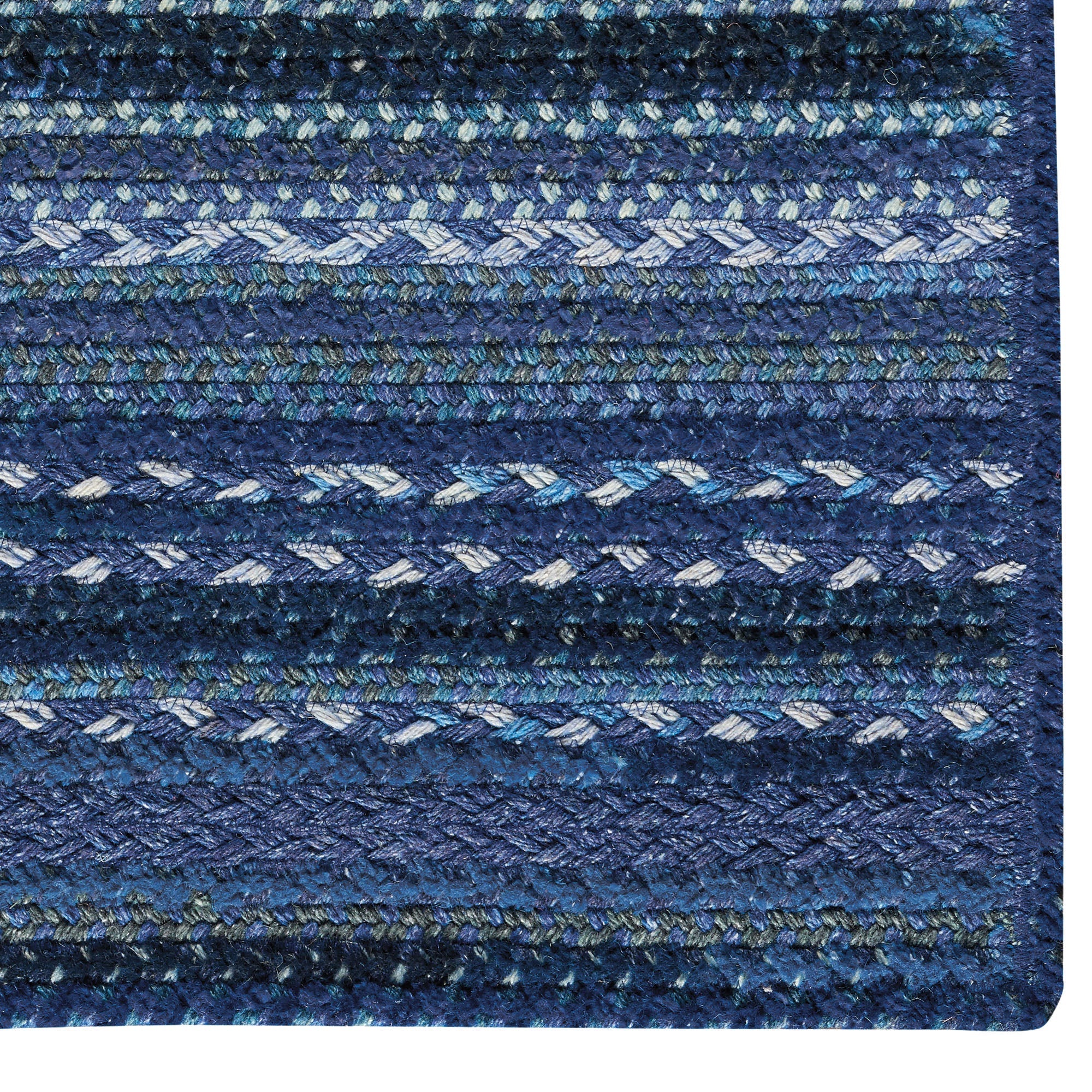 Bayview Twilight Blue Braided Rug Cross Sewn Rectangle image