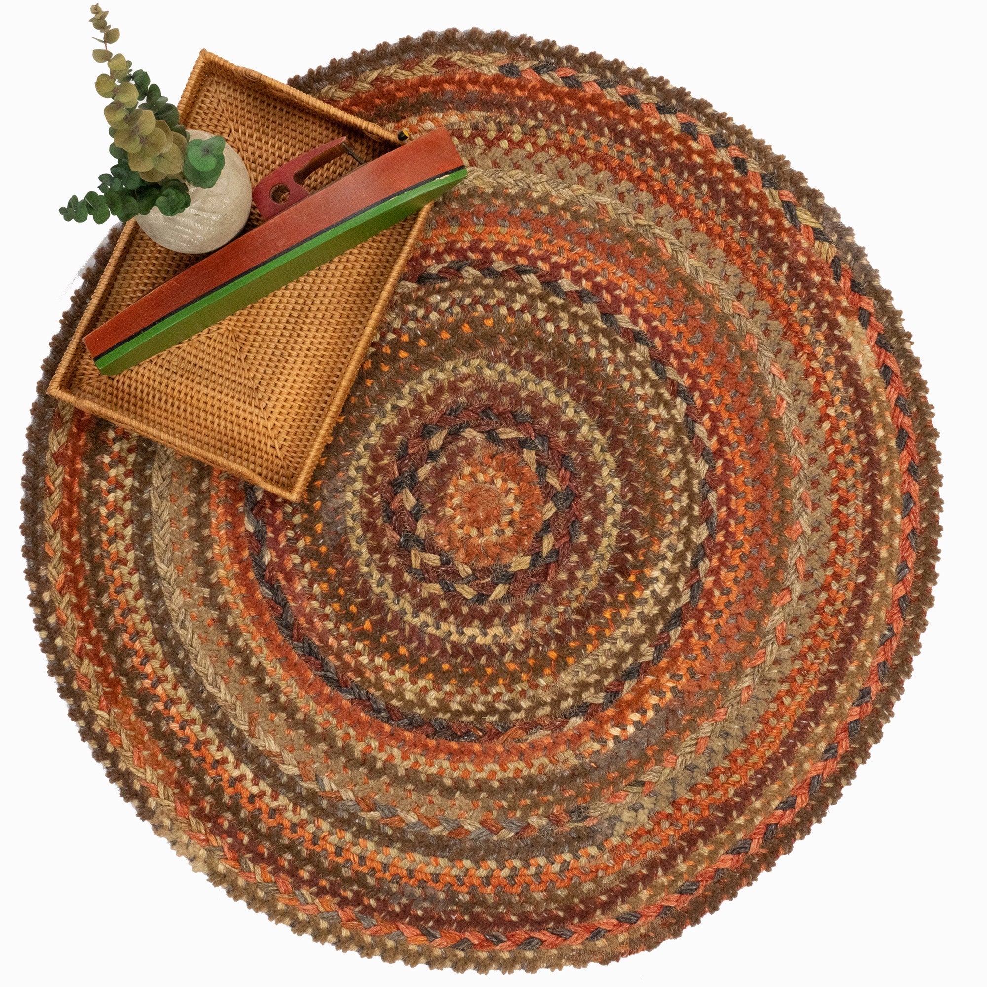 Bayview Cinnabar Braided Rug Round image