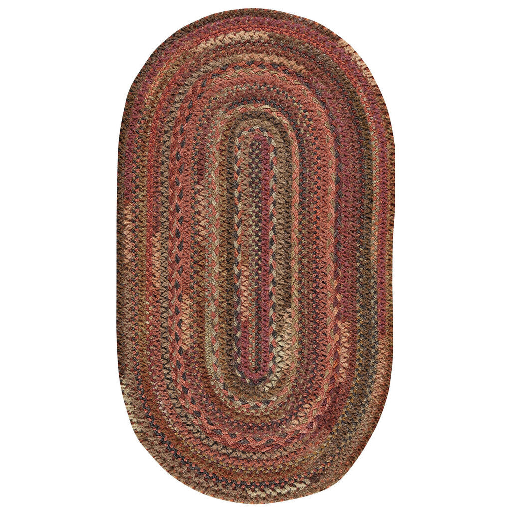 Bayview Cinnabar Braided Rug Oval image