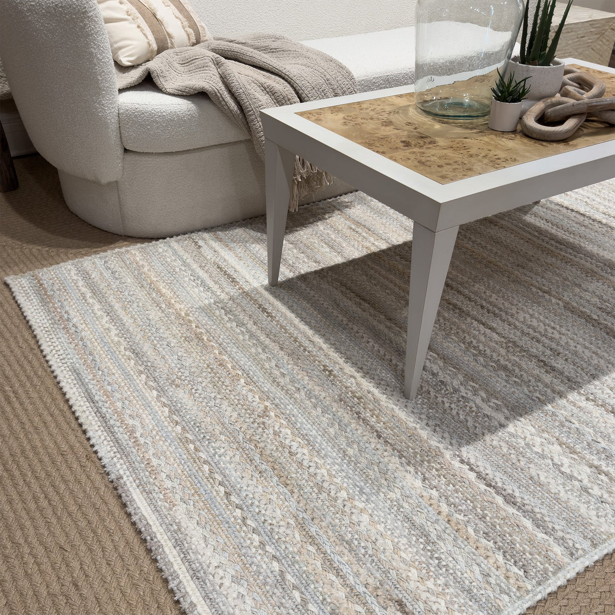 Bayview Linen Braided Rug Cross Sewn Rectangle image