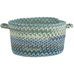 Homecoming Sky Blue Braided Rug Basket image