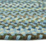 Homecoming Sky Blue Braided Rug Oval Cross Section image