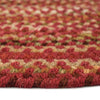 Homecoming Rosewood Red Braided Rug Oval Cross Section image