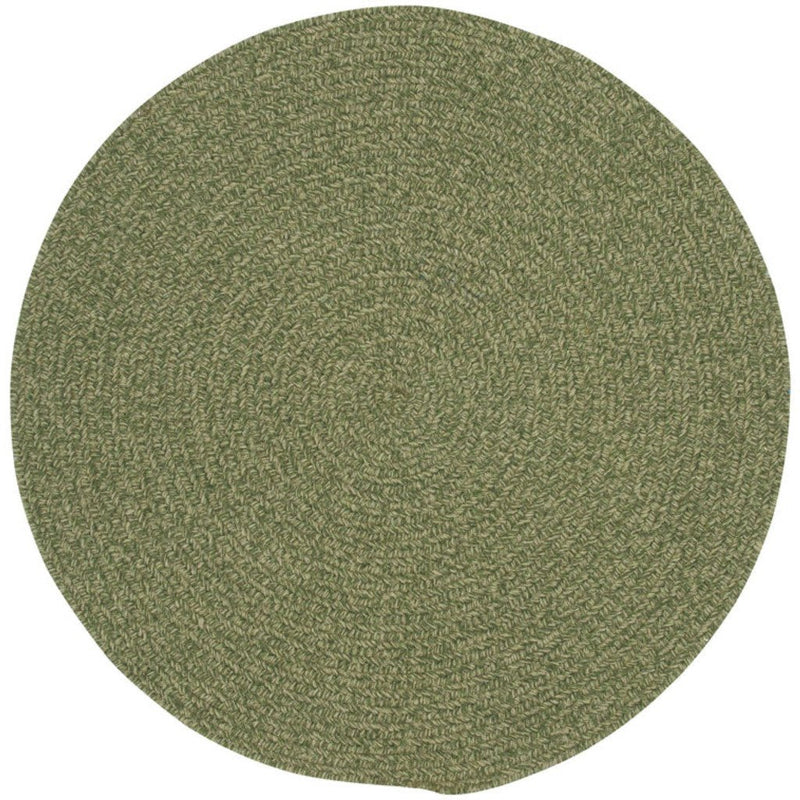 Heathered Sage Green Braided Rug Round image