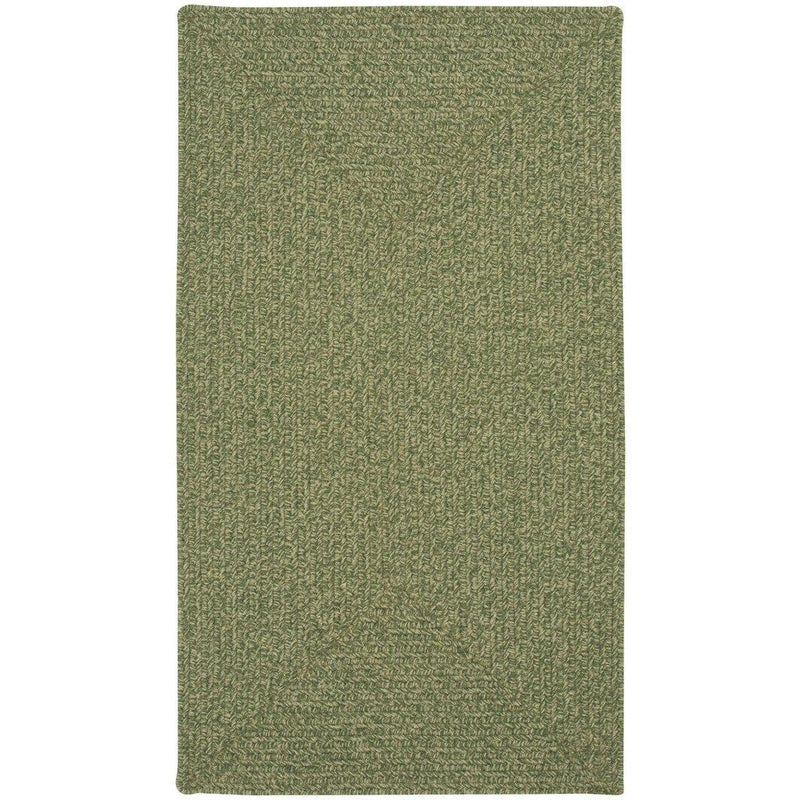 Heathered Sage Green Braided Rug Concentric image