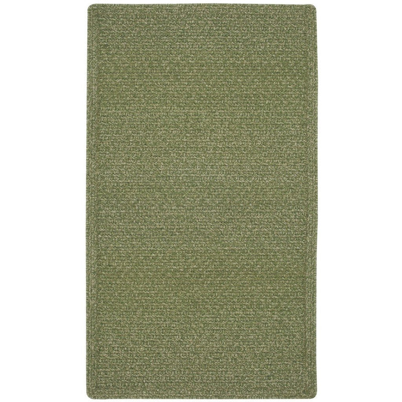 Heathered Sage Green Braided Rug Cross-Sewn image