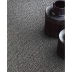 Heathered Grey Braided Rug Oval Roomshot image