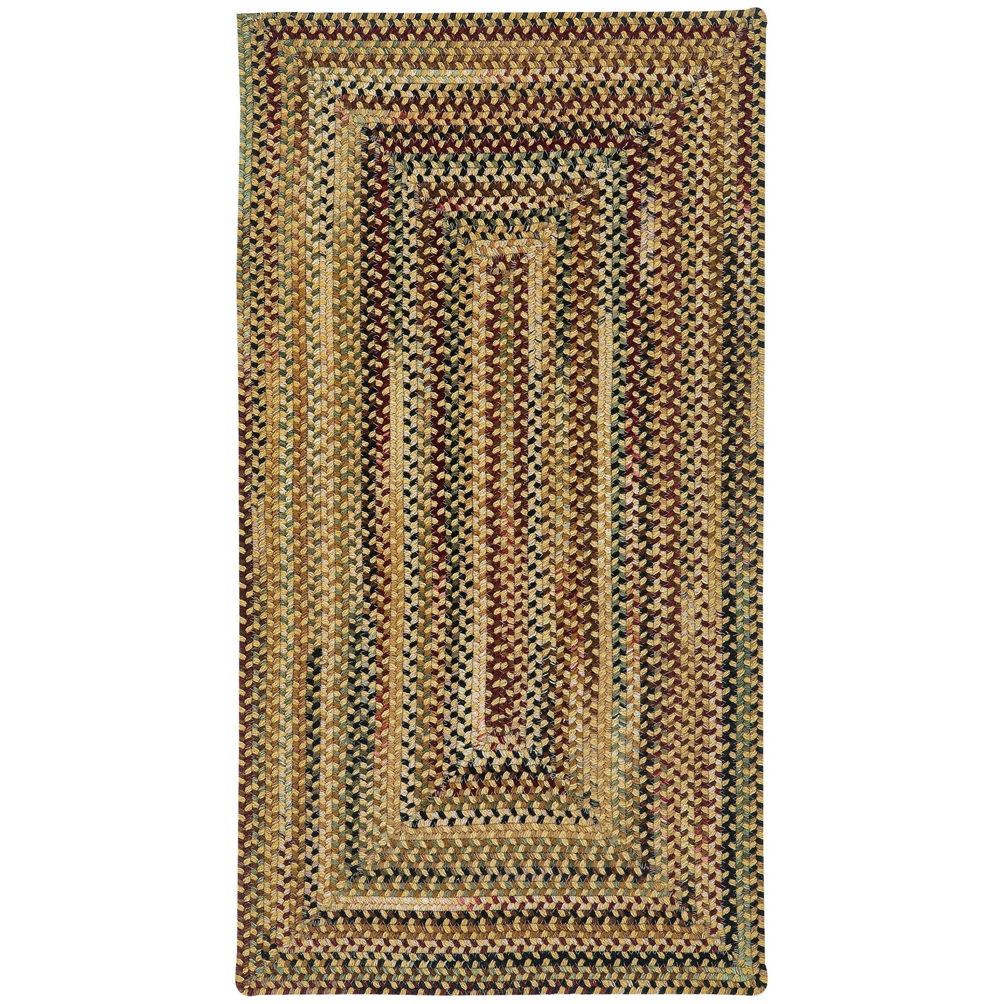 Gramercy Gold Braided Rug Concentric Rectangle image