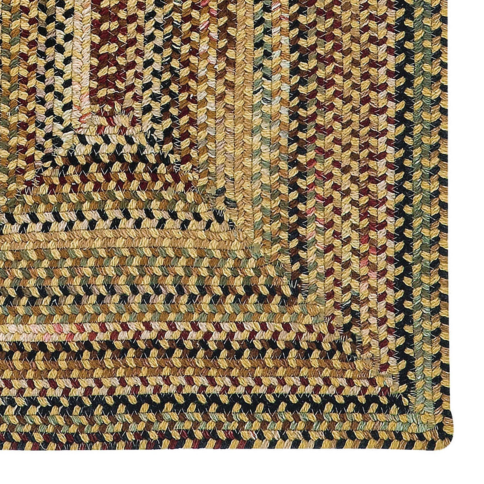 Gramercy Gold Braided Rug Concentric Rectangle image