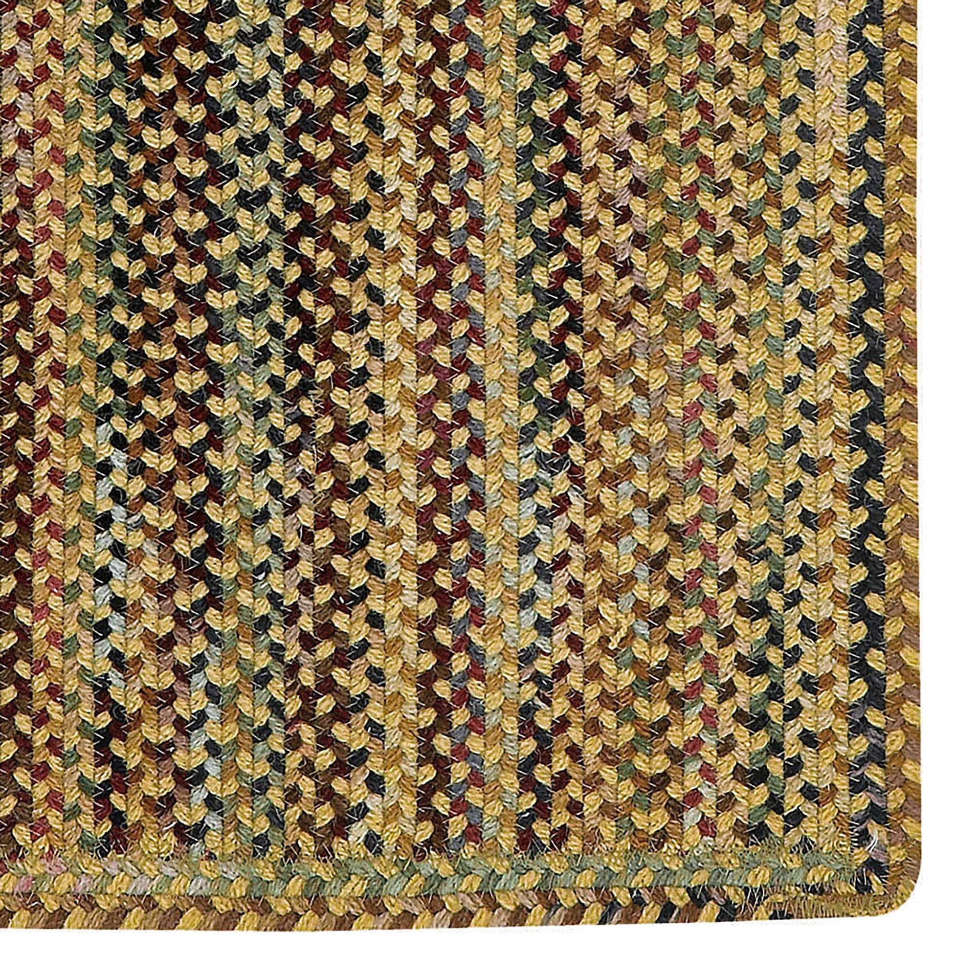 Gramercy Gold Braided Rug Vertical Stripe Rectangle image