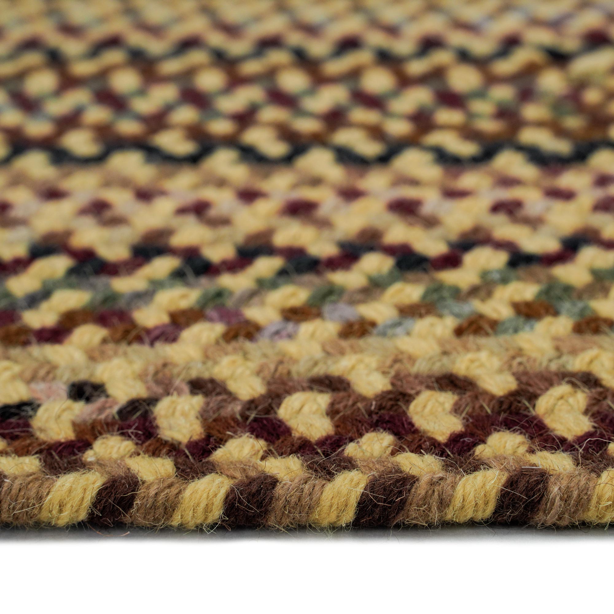 Gramercy Gold Braided Rug Vertical Stripe Rectangle image