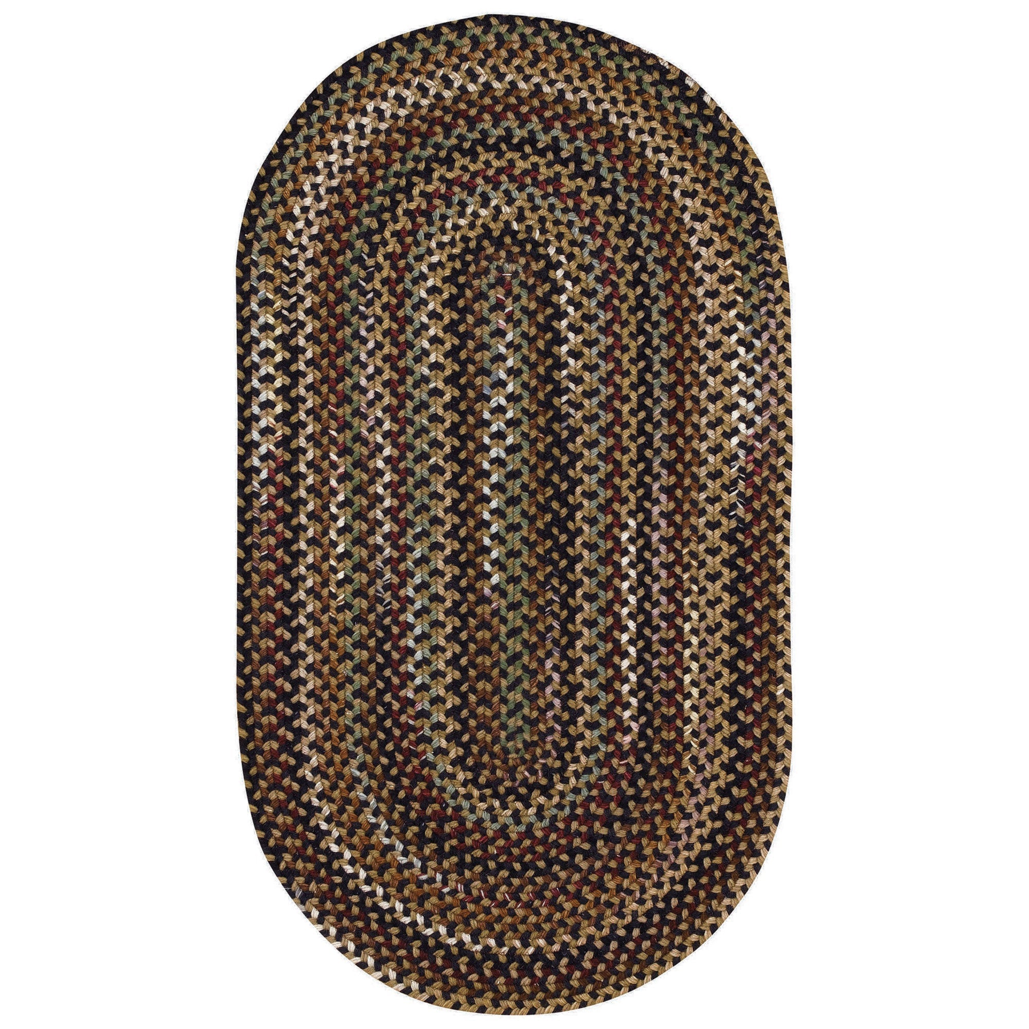 Gramercy Black Braided Rug Oval image