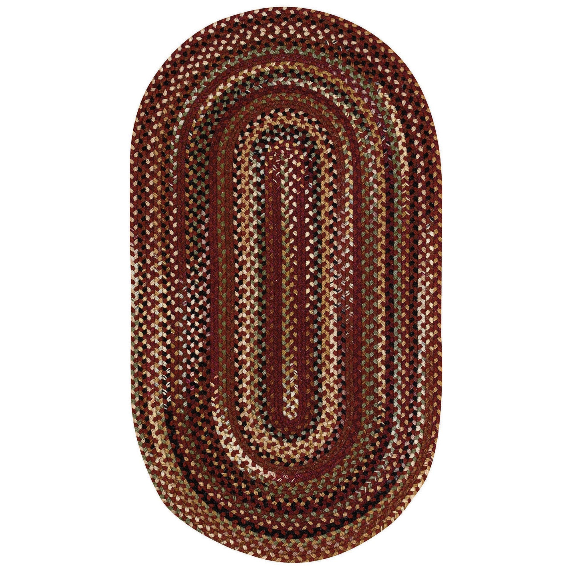 Gramercy Cinnabar Braided Rug Oval image