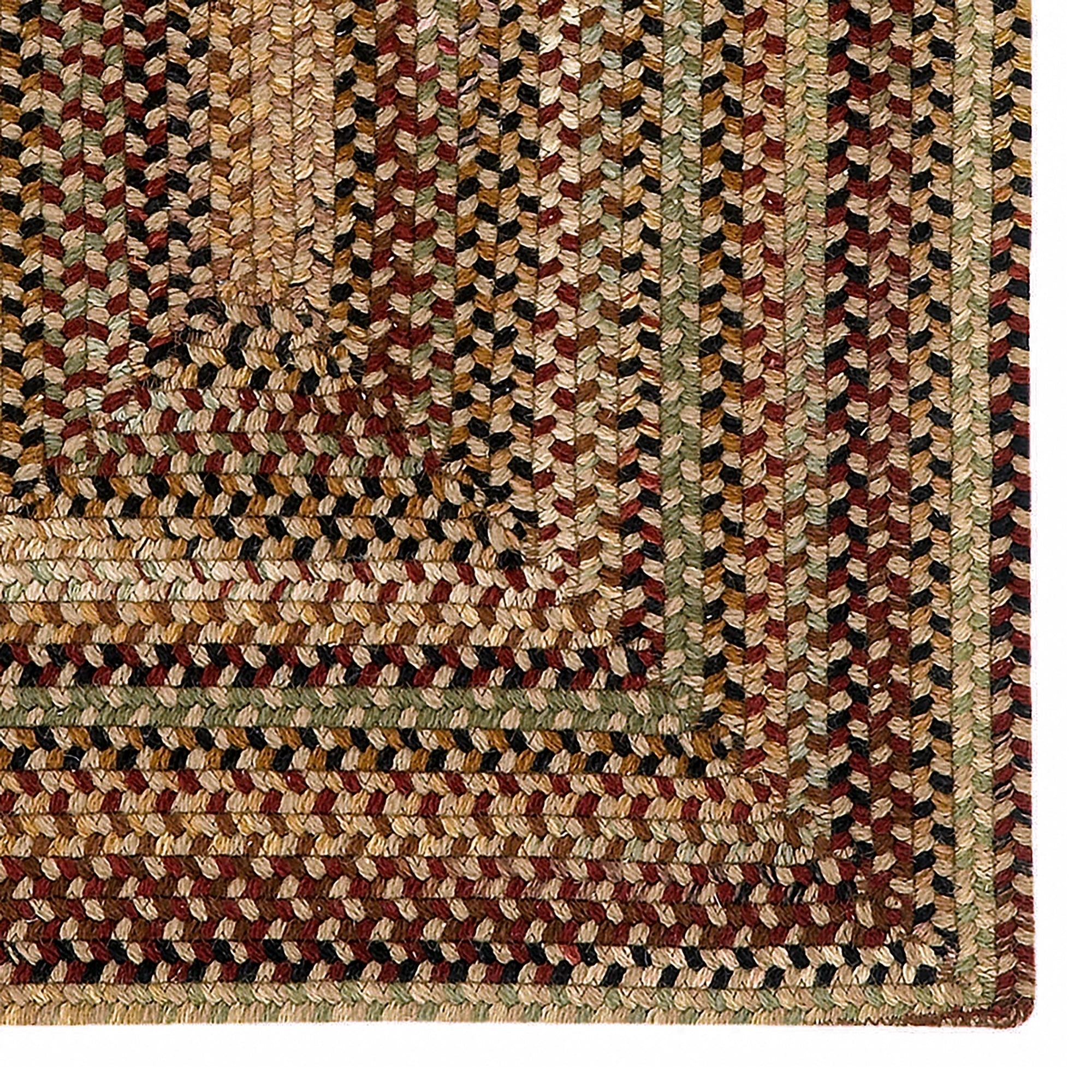 Gramercy Tan Braided Rug Concentric Rectangle image