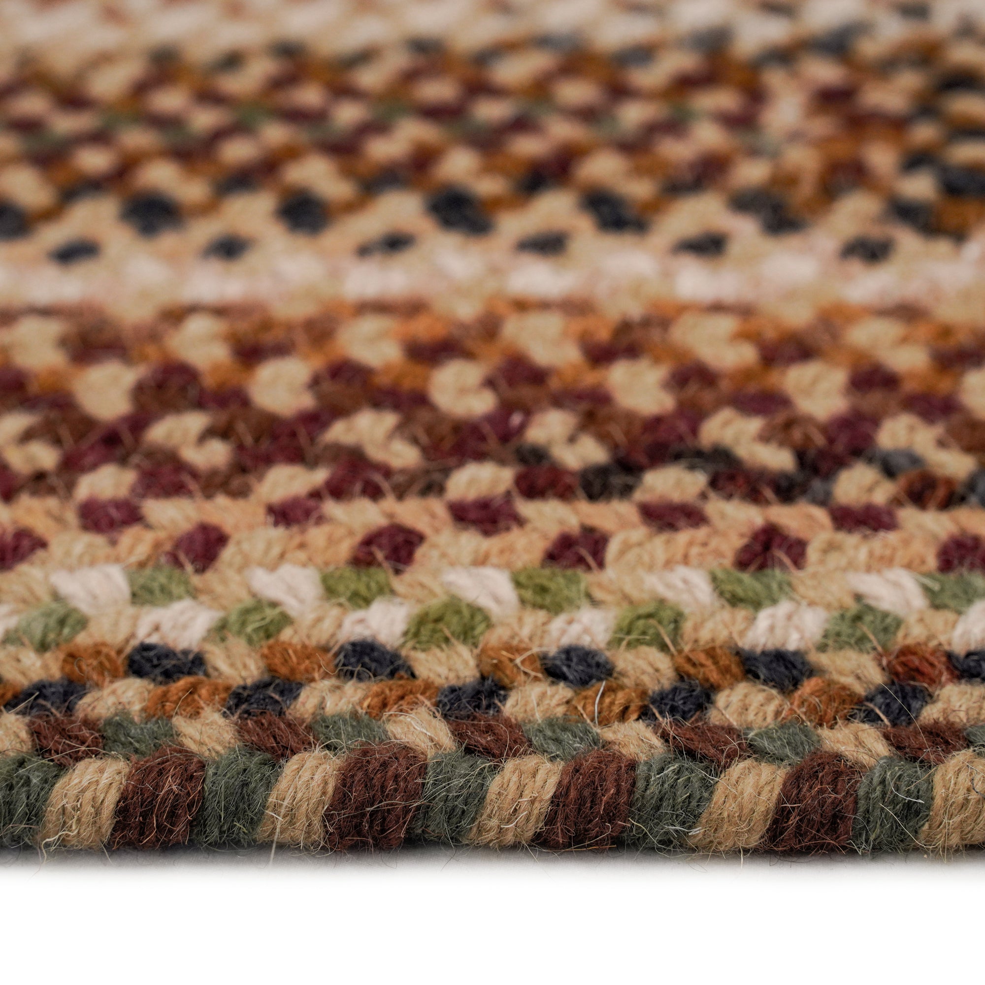 Gramercy Tan Braided Rug Concentric Rectangle image