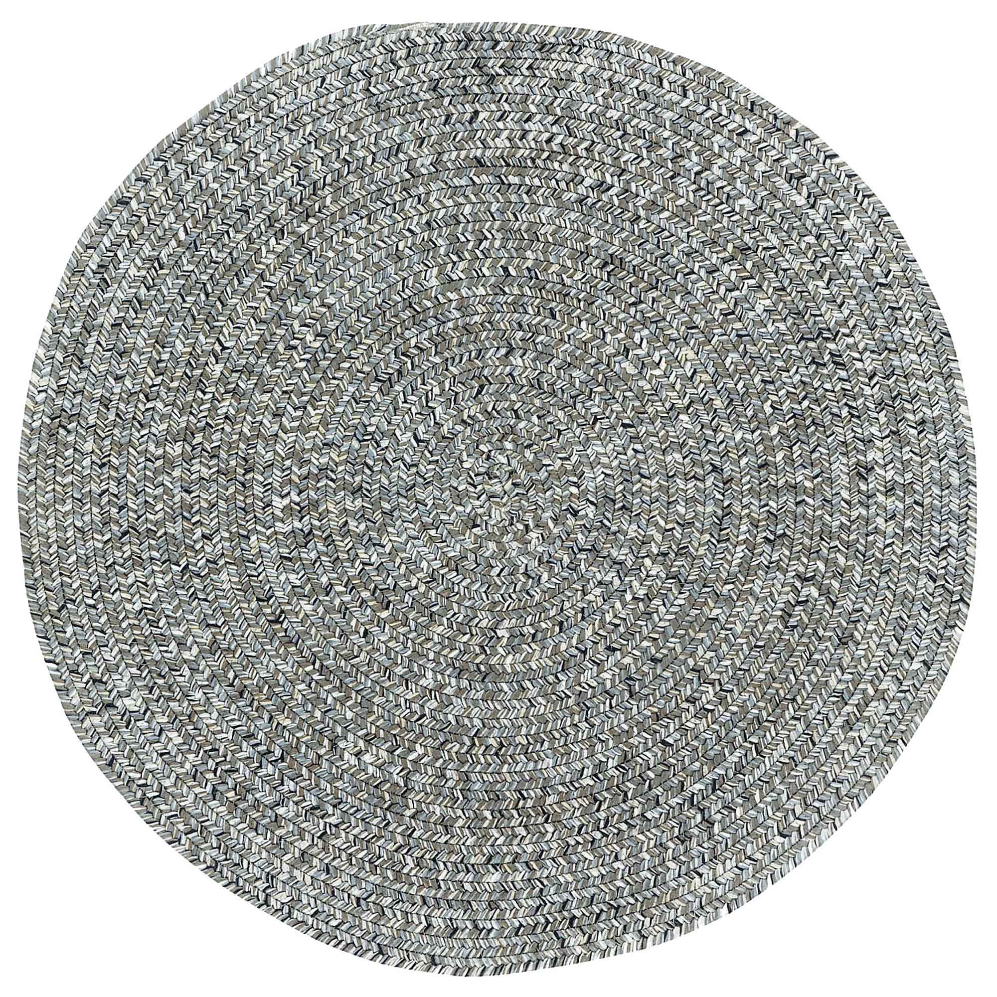Sea Glass Smoky Quartz Braided Rug Oval image