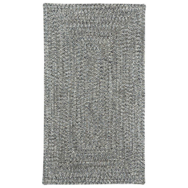 Sea Glass Smoky Quartz Braided Rug Concentric image