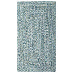 Sea Glass Ocean Blue Braided Rug Concentric image