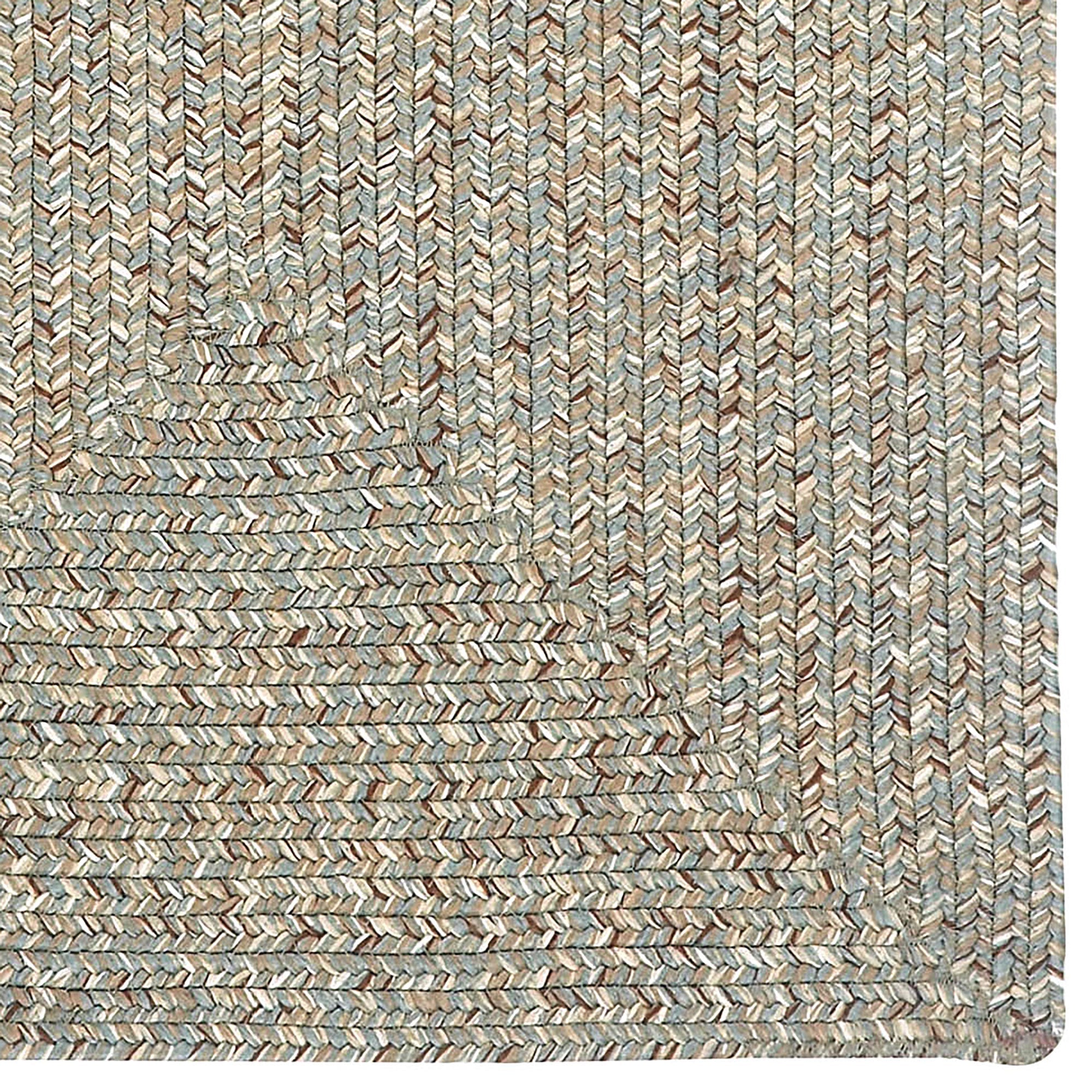 Sea Glass Spa Braided Rug Concentric Rectangle image