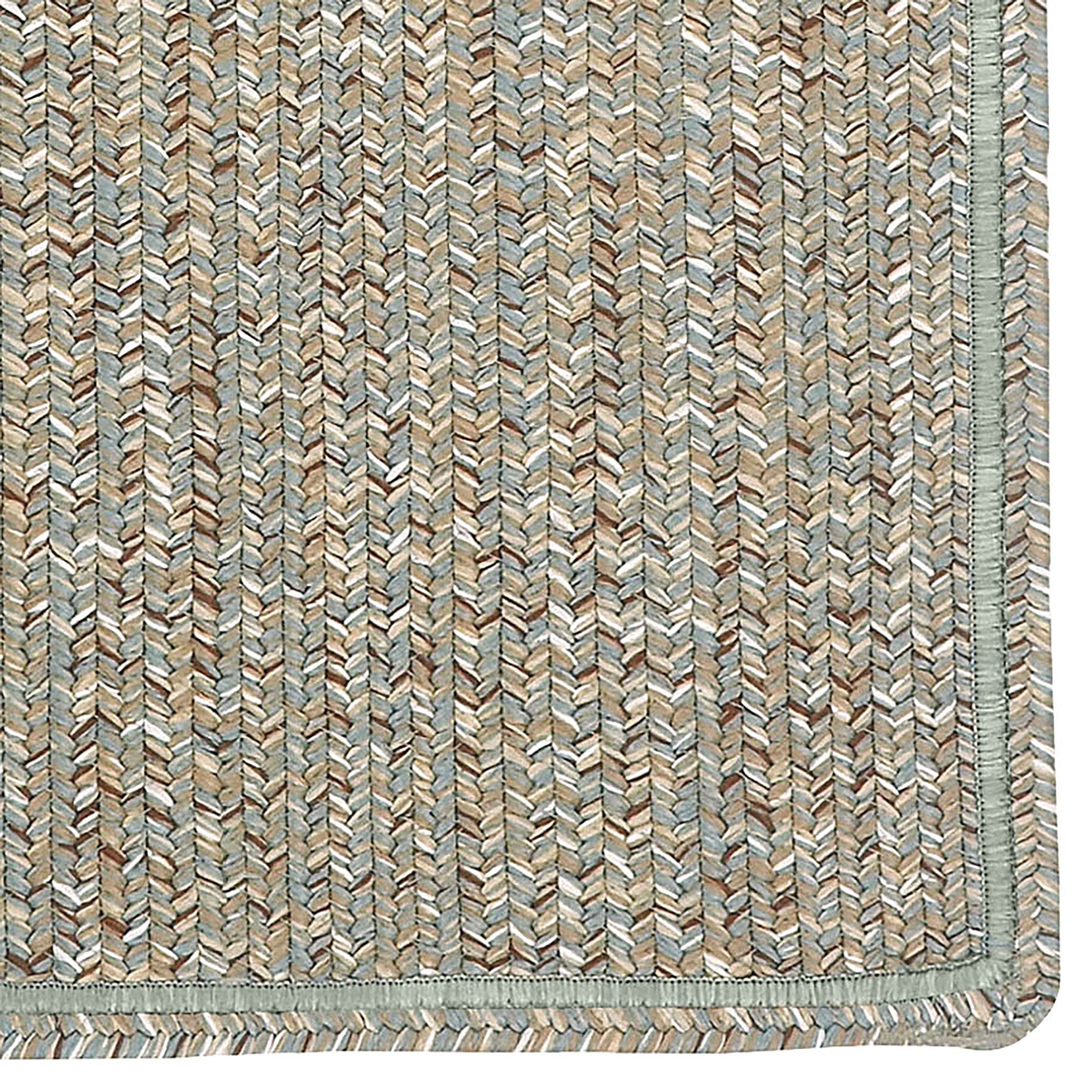 Sea Glass Spa Braided Rug Vertical Stripe Rectangle image