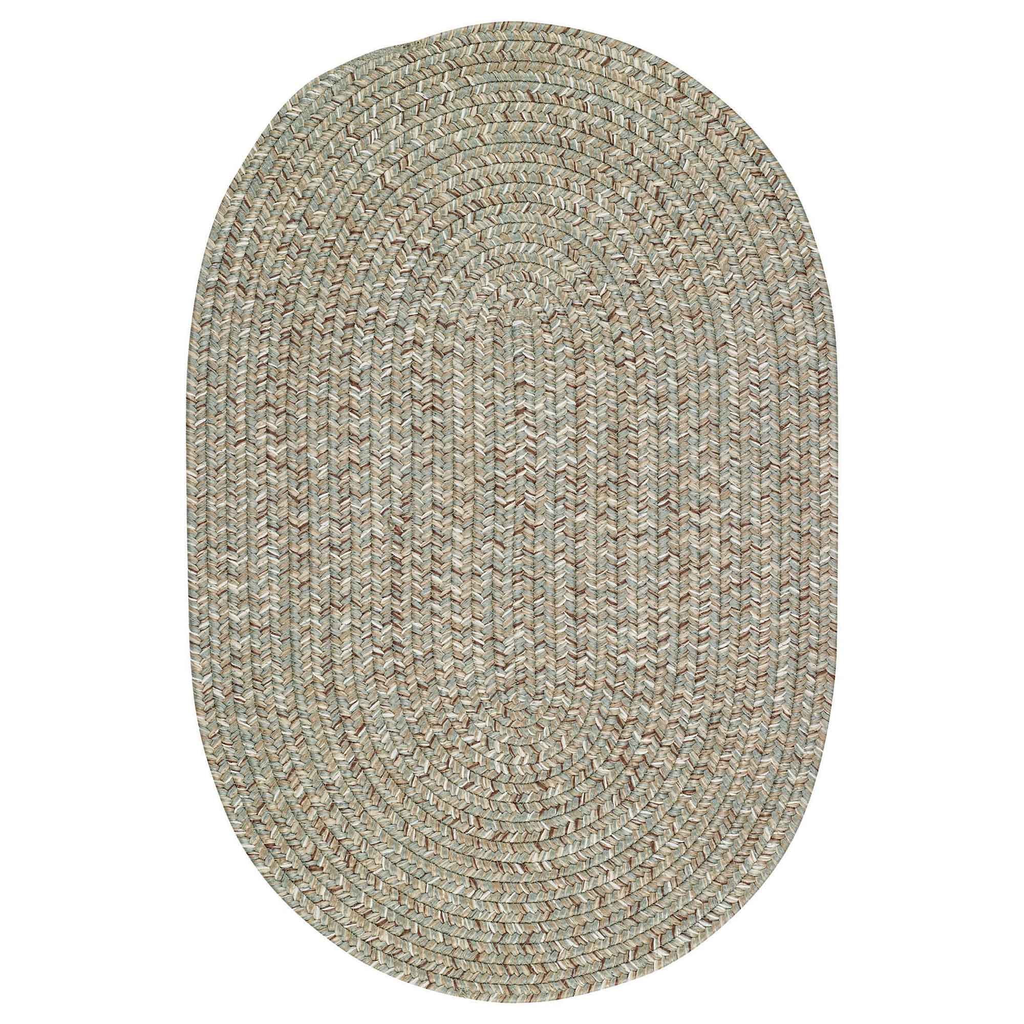 Sea Glass Spa Braided Rug Oval image