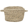 Sea Glass Shell Braided Rug Basket image