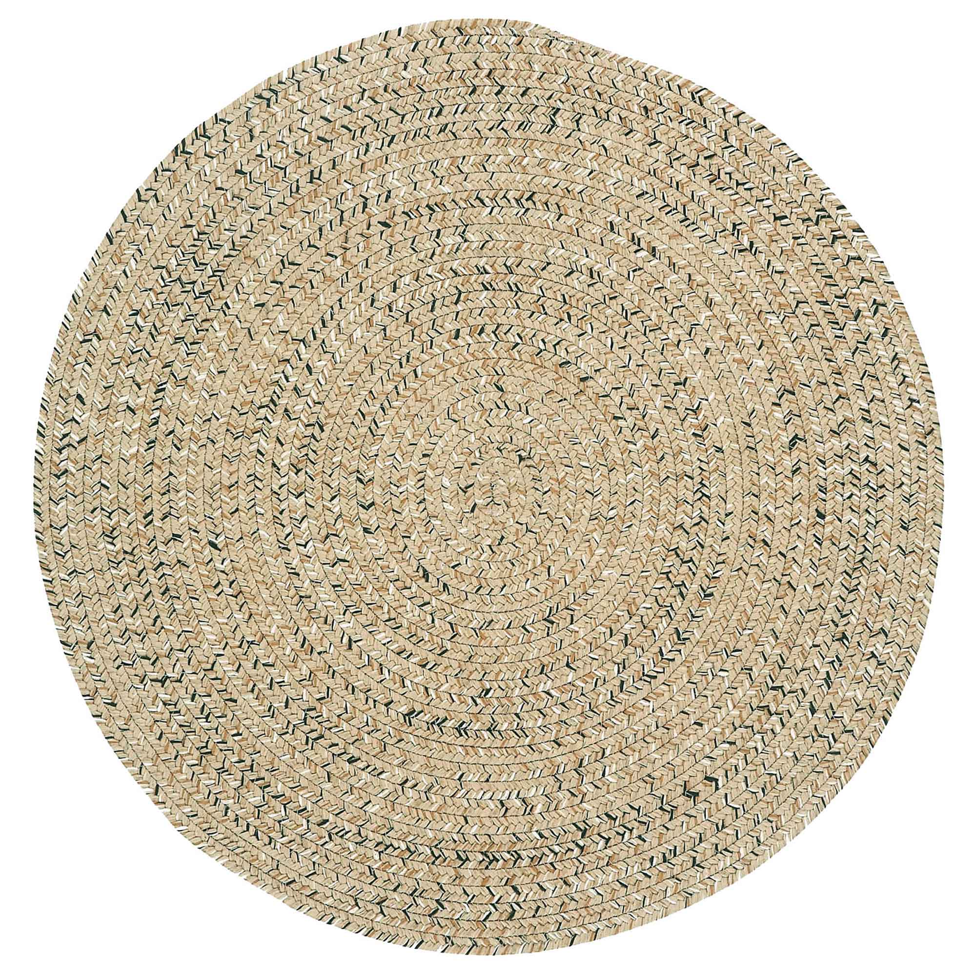 Sea Glass Shell Braided Rug Round image