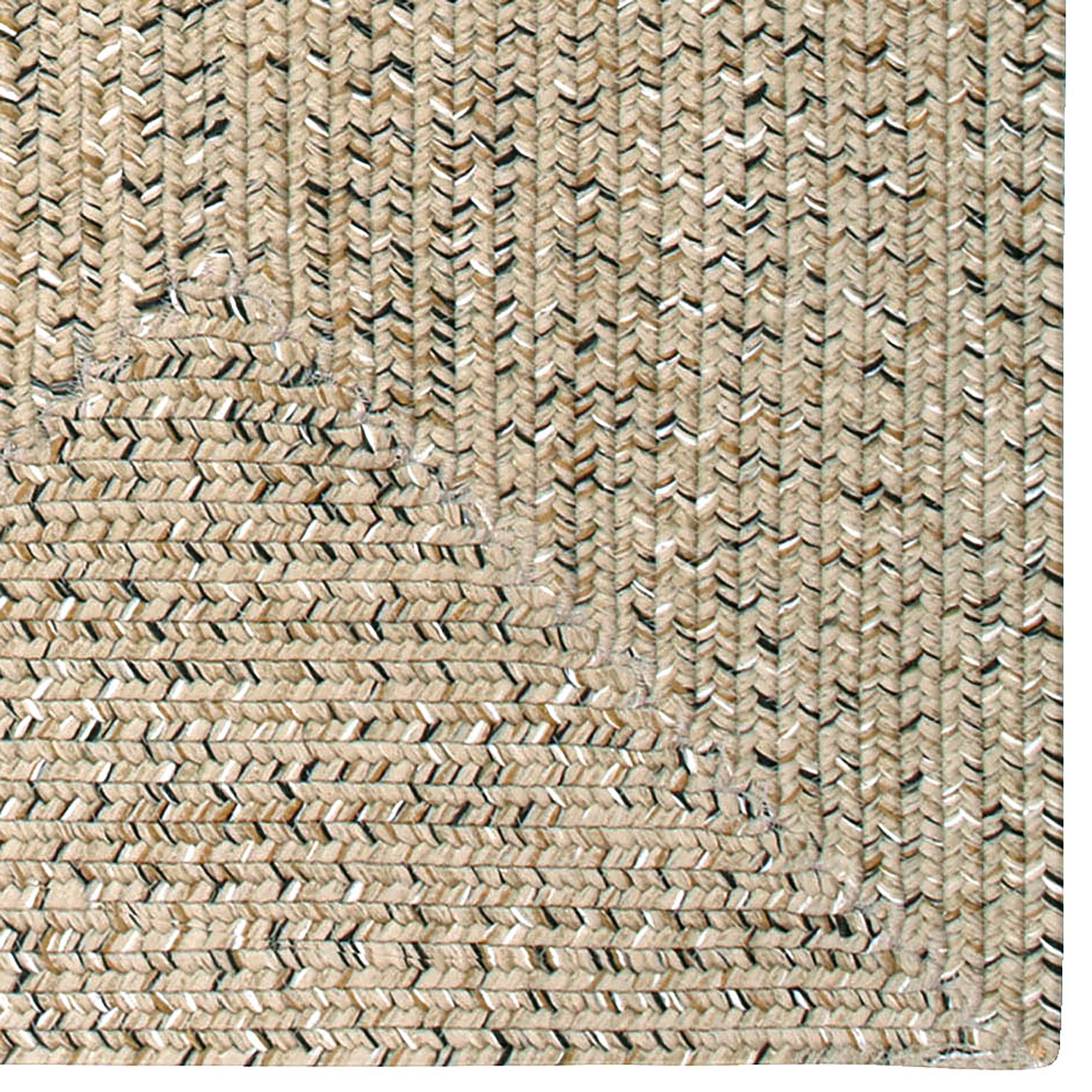 Sea Glass Shell Braided Rug Concentric Rectangle image