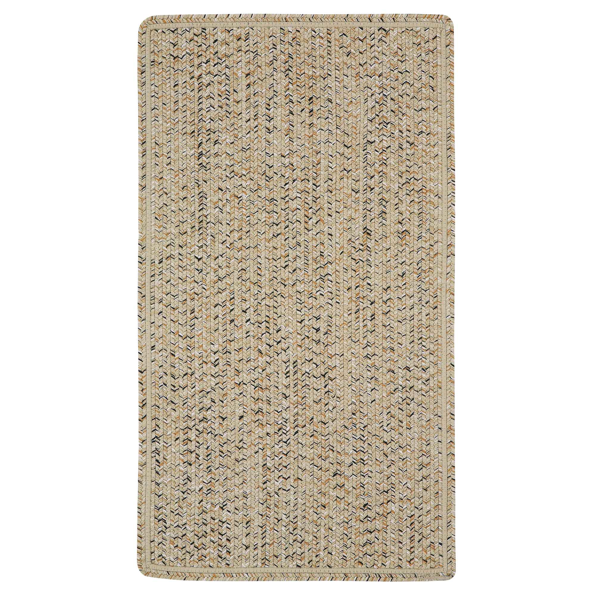 Sea Glass Shell Braided Rug Vertical Stripe Rectangle image