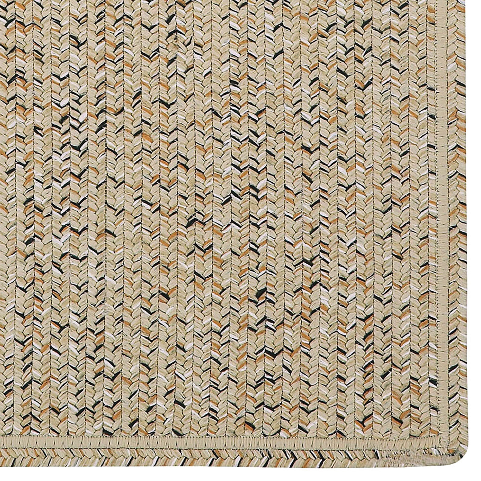 Sea Glass Shell Braided Rug Vertical Stripe Rectangle image