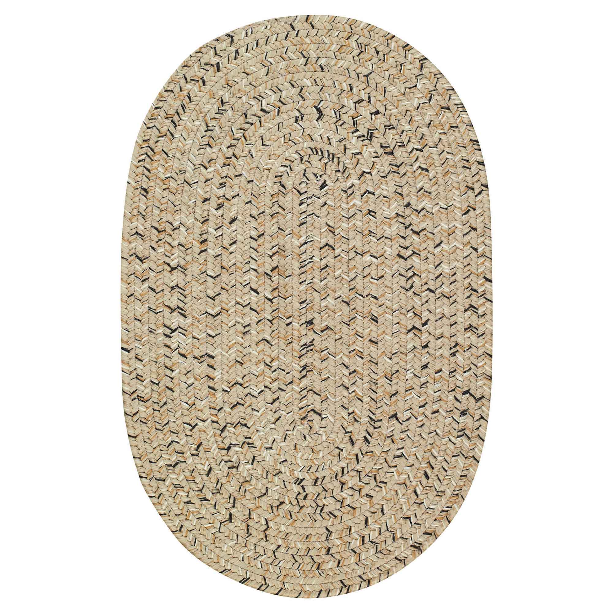 Sea Glass Shell Braided Rug Oval image