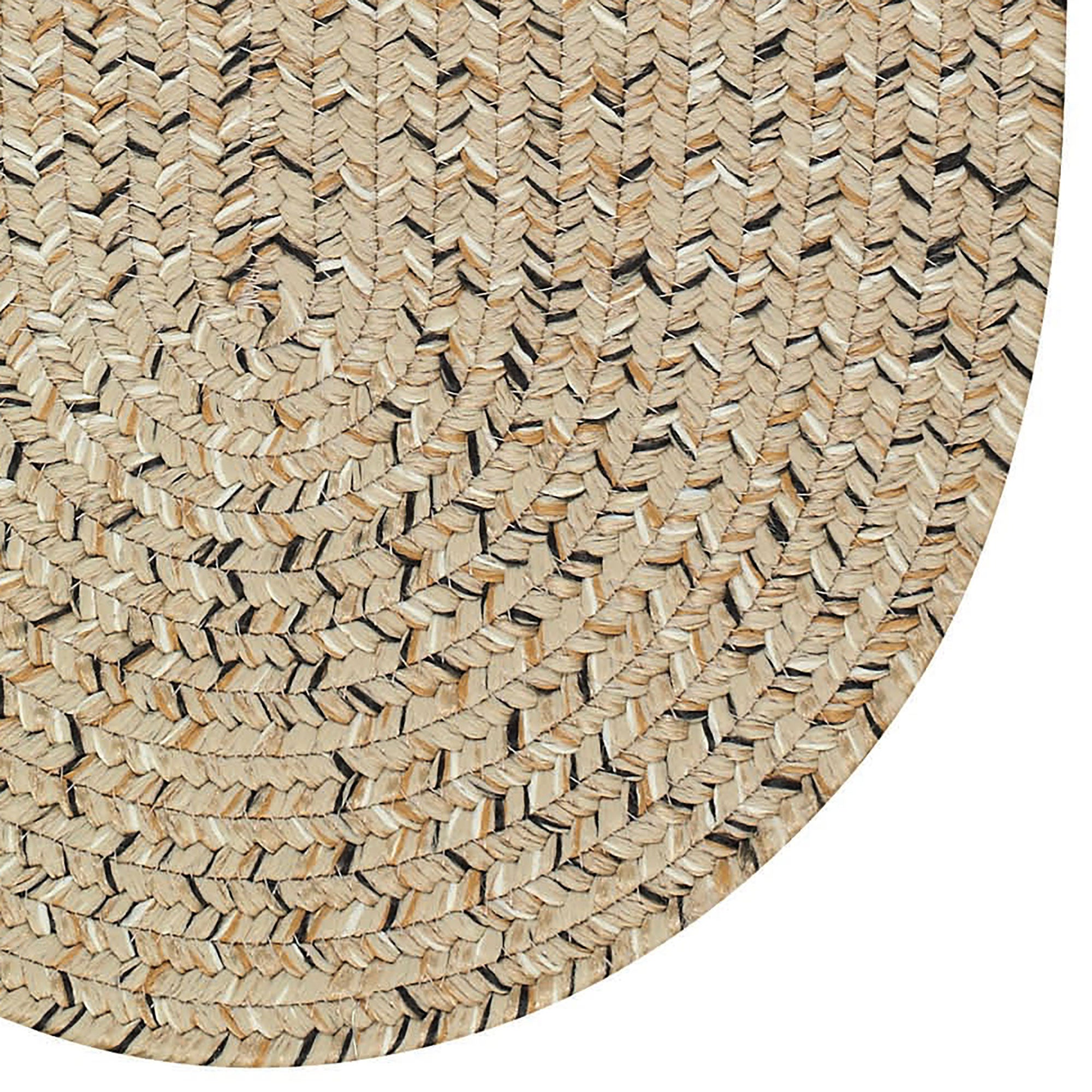 Sea Glass Shell Braided Rug Oval image