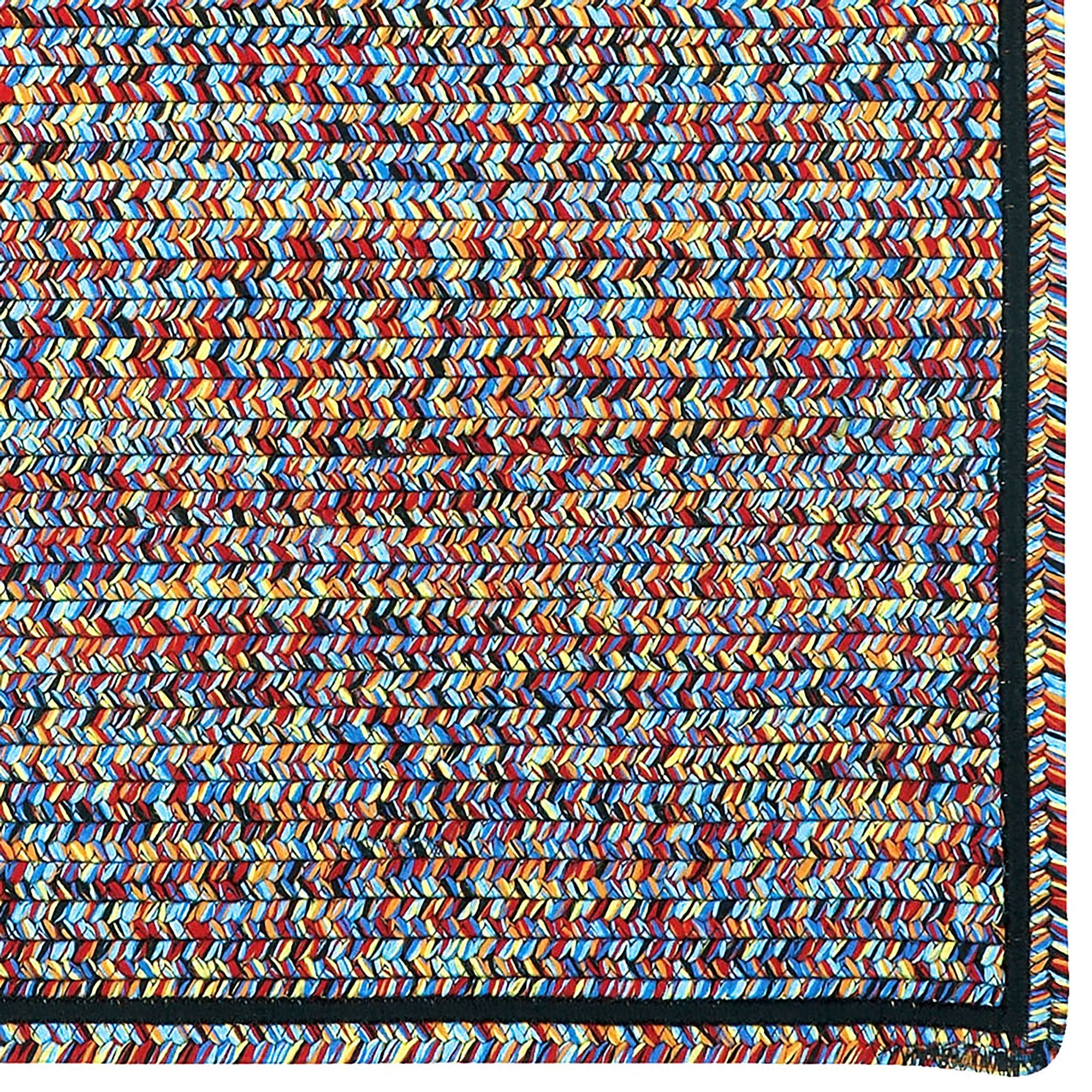 Sea Glass Fiesta Bright Multi Braided Rug Cross Sewn Rectangle image