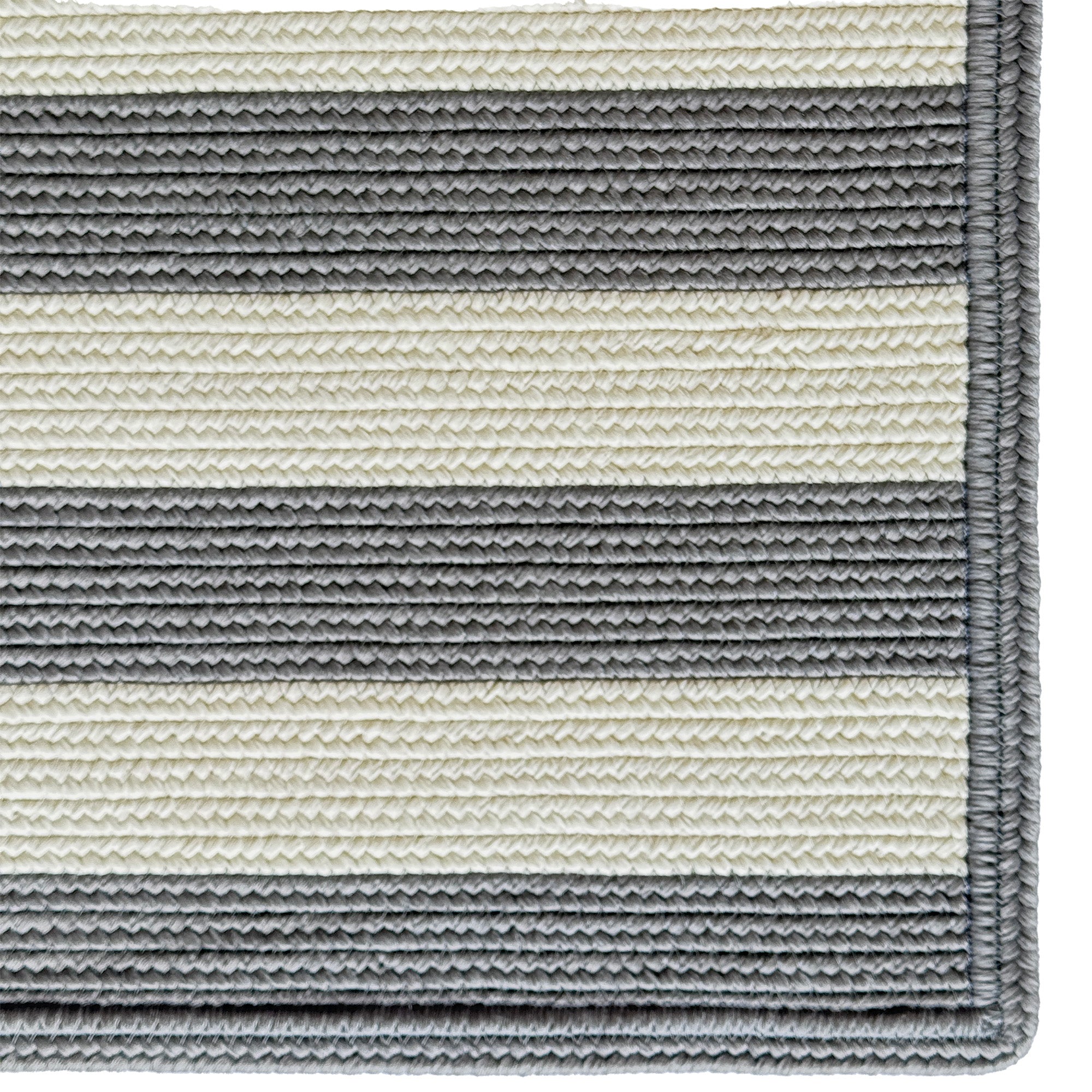 Timeless Gray Braided Rug Cross Sewn Rectangle image