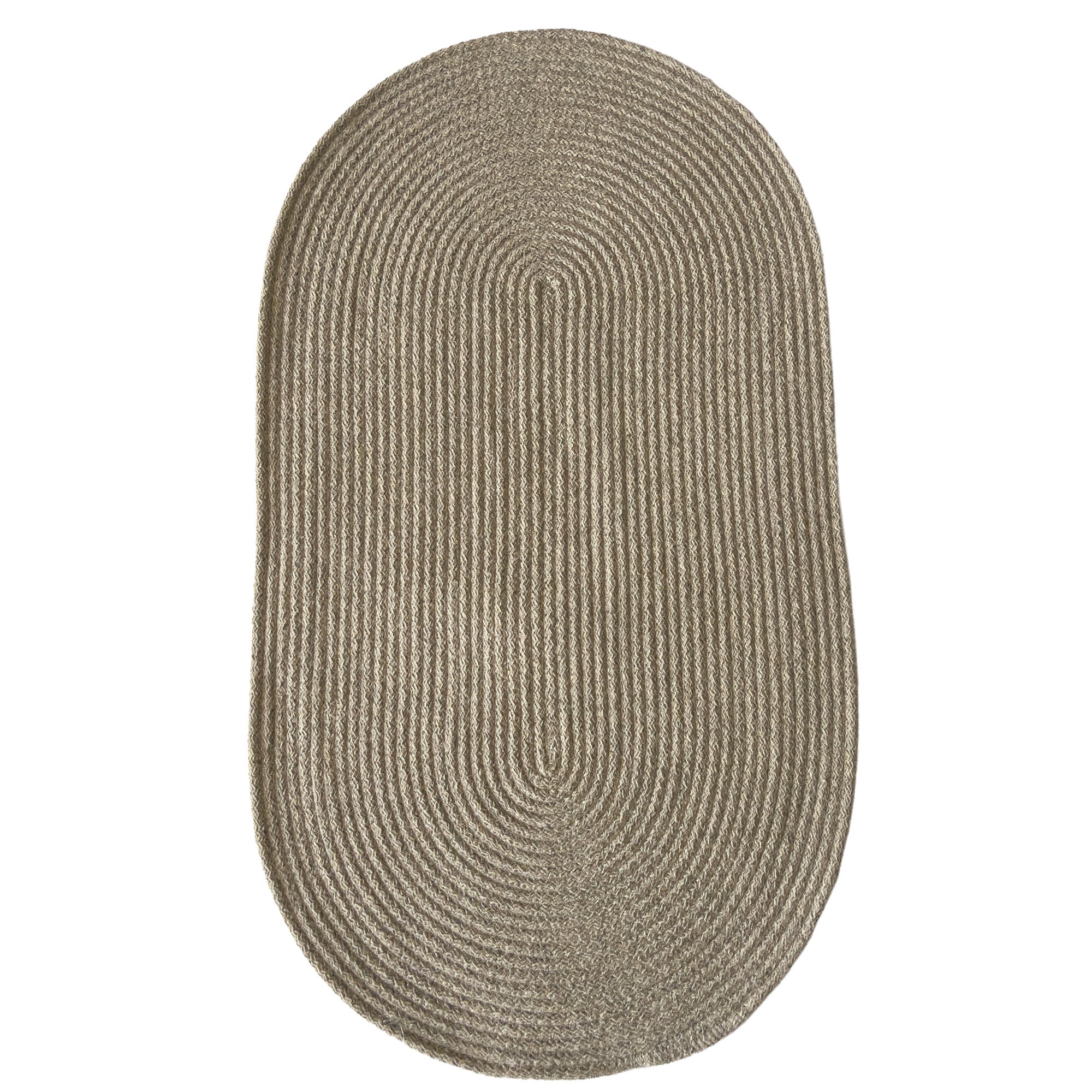 Westerly Lt. Beige Braided Rug Oval image