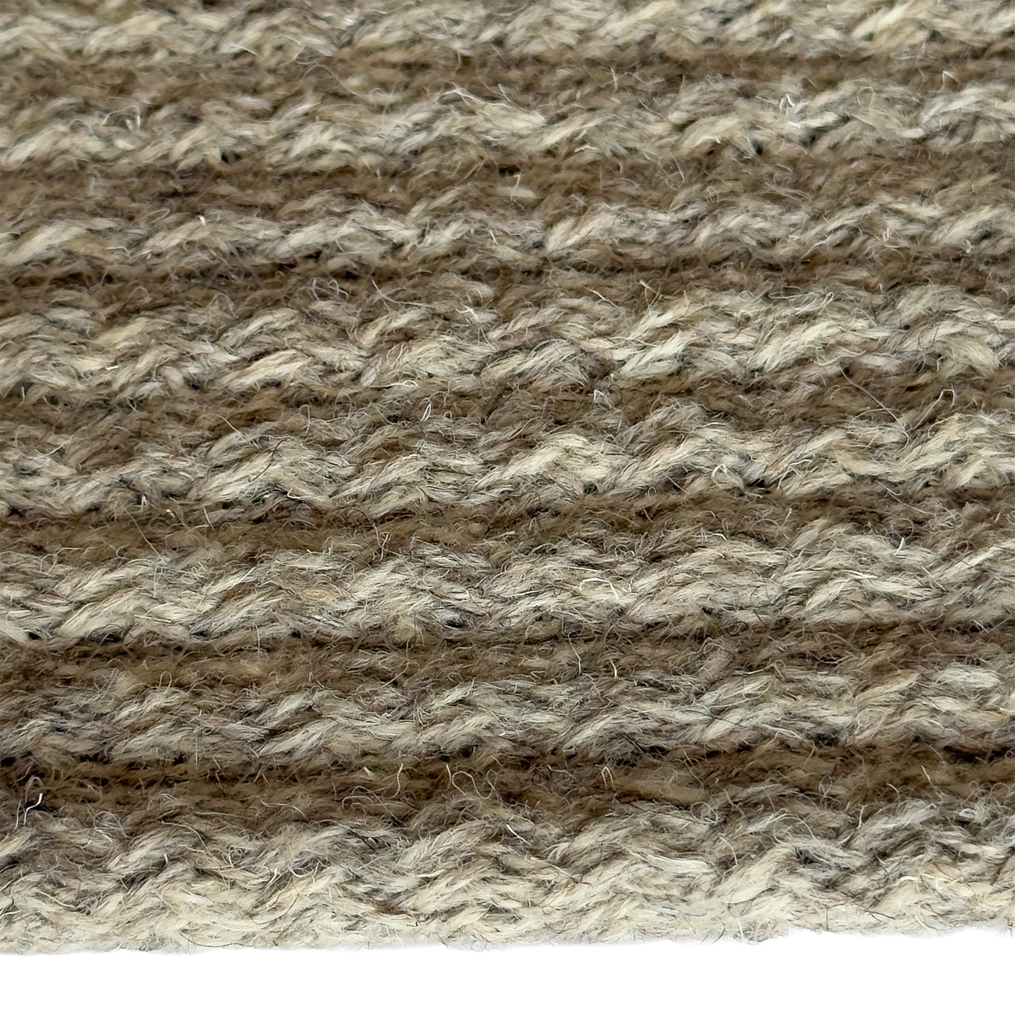 Westerly Lt. Beige Braided Rug Oval image