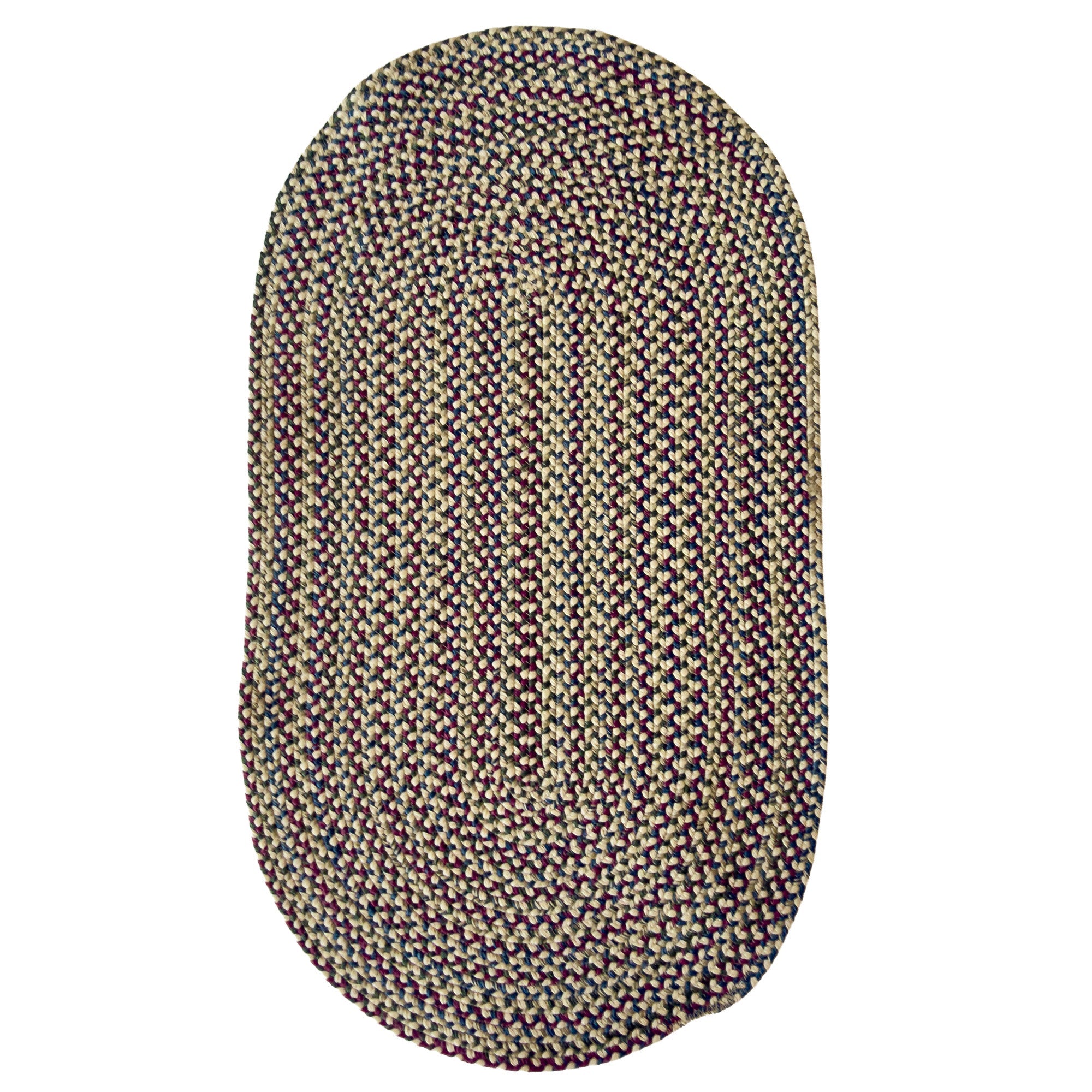 Beachwood Linen Multi Braided Rug Oval image